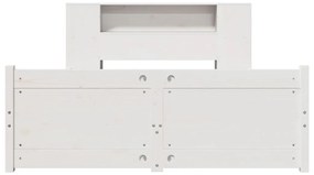 vidaXL Κρεβάτι Βιβλιοθήκη Χωρίς Στρώμα 120x200 εκ Μασίφ Ξύλο Πεύκο