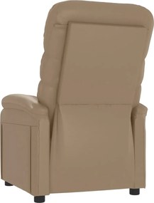 vidaXL Πολυθρόνα Ανακλινόμενη Καπουτσίνο από Συνθετικό Δέρμα