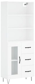 vidaXL Ντουλάπι Λευκό 69,5x34x180 εκ. από Επεξεργασμένο Ξύλο