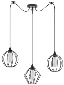 SE21-BL-B10-BL3-GR12 ADEPT FLEX Black Metal Grid Pendant+