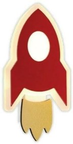 Απλίκα Παιδικό Φωτιστικό Τοίχου Nasa LED 5.5W 3000K 385LM MDF ACA-ZM21005WR-Κόκκινο ZM21005WR