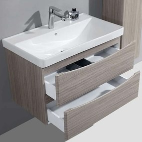 Έπιπλο Μπάνιου Saloon set-0264 Με Νιπτήρα Πορσελάνης 80x47x48cm Graphite Gloria Mdf