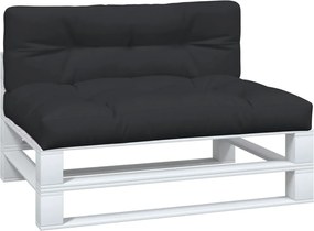 vidaXL Μαξιλάρια Παλέτας 2 τεμ. Μαύρα Υφασμάτινα