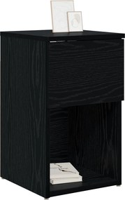 vidaXL Ντουλάπι κρεβατιού Μαύρη Δρυς 29 x 31,5 x 49 εκ
