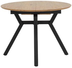 Tραπέζι Frances pakoworld επεκτεινόμενο MDF sonoma-μαύρο 100-140x100x75εκ