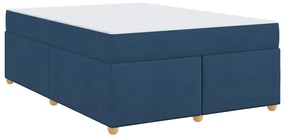 vidaXL Σκελετός κρεβατιού με στρώμα Άλλο Μπλε 160 x 200 cm ύφασμα