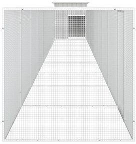 vidaXL Κοτέτσι - Κλουβί Γκρι 1000x91x100 εκ. από Γαλβανισμένο Χάλυβα