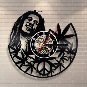 Intra απο ξύλο plywood 3mm-4mm πάχος - Ρολόι τοίχου Bob Marley Δίασταση 30x30 cm Intraeaxys-eo0qr8g1