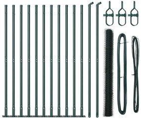 vidaXL Στύλος Περιφράξεων Πράσινο 25 x 1,4 μ (50 mm πλέγμα)