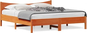 vidaXL Σκελετός Κρεβ. Χωρίς Στρώμα Καφέ Κεριού 200x200 εκ Μασίφ Πεύκο