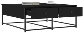 vidaXL Τραπεζάκι Σαλονιού Μαύρο 100 x 99 x 40 εκ. από Επεξεργ. Ξύλο
