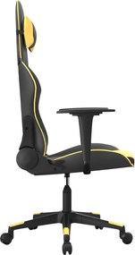vidaXL Καρέκλα Gaming Μαύρο/Χρυσό από Συνθετικό Δέρμα