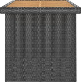 vidaXL Σετ Τραπεζαρίας Εξ. Χώρου 11 τεμ Μαύρο Συνθ. Ρατάν με Μαξιλάρια