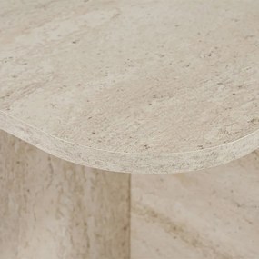 Τραπεζάκι σαλονιού Becaj Megapap χρώμα travertine 120x60x41,4εκ.