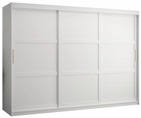 Ντουλάπα Hartford G114, Άσπρο, 200x250x62cm, 213 kg, Πόρτες ντουλάπας: Ολίσθηση, Αριθμός ραφιών: 9, Αριθμός ραφιών: 9 | Epipla1.gr