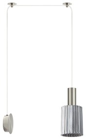 Φωτιστικό Τοίχου - Απλίκα SE21-NM-4-NM1W-GL1 ADEPT TUBE Nickel Matt Wall Lamp Smoked Glass+ - 51W - 100W - 77-8804