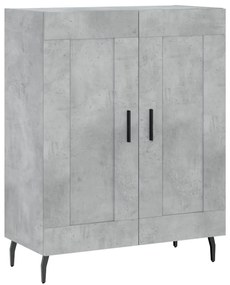 vidaXL Ντουλάπι Γκρι Σκυροδέματος 69,5x34x180 εκ. Επεξεργασμένο Ξύλο