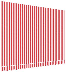 vidaXL Τεντόπανο Ανταλλακτικό Ριγέ Κόκκινο / Λευκό 3,5 x 2,5 μ.