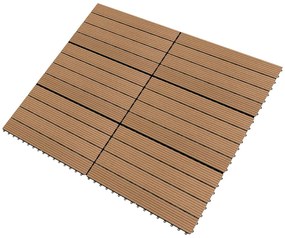 vidaXL Πλακάκια Deck 6 τεμ. Καφέ 60 x 30 εκ. 1,08 μ² από WPC