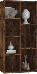 vidaXL Βιβλιοθήκη Καπνιστή Δρυς 50 x 25 x 106 εκ.