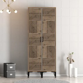 Ντουλάπα με δύο πόρτες (PP) 80x47x210 cm - Lidya 4