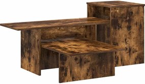 vidaXL Τραπέζι κονσόλας Καπνιστό Δρύς 91,5 x 35 x 38,5 εκ