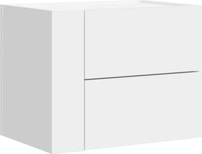 vidaXL Κομοδίνο Επιτοίχιο Λευκά 45x30x35 εκ.