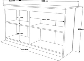 Τραπέζι Κουζίνας Λευκό IGUL 160x60x90