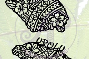 Σετ των 2 Intra απο ξύλο plywood 3mm-4mm πάχος – Αρχείο κοπής λέιζερ Design Samoa Δίασταση  40x30 cm INTRAFABR-65795959