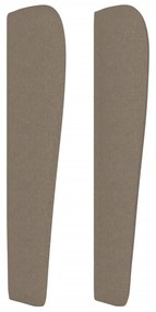 Κεφαλάρι με Πτερύγια Taupe 203x23x118/128 εκ. Υφασμάτινο - Μπεζ-Γκρι