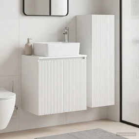 vidaXL Σετ Επίπλων Μπάνιου 2 τμχ. Λευκό 33 x 34,5 x 100 εκ