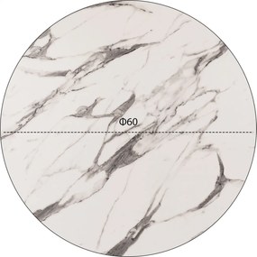 ΕΠΙΦΑΝΕΙΑ ΤΡΑΠΕΖΙΟΥ HPL HM5841.11 MARBLE WHITE-GREY Φ60 εκ. ΠΑΧΟΥΣ 12mm.