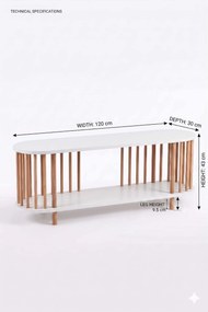 Έπιπλο Τηλεόρασης Sapphire Δρυς LOGADRU 120x30x43