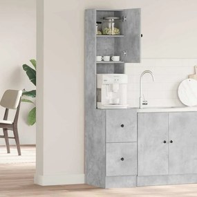 vidaXL Ντουλάπα Κουζίνας Γκρι 35 x 50 x 180 εκ. Επεξεργασμένο ξύλο