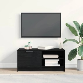 vidaXL Επίπλο TV Μαύρο Δρυς 80x35x36,5 εκ Κατασκευασμένο ξύλο