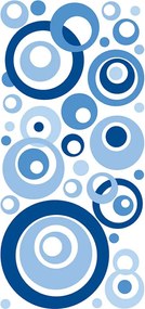 Blue Circles αυτοκόλλητα τοίχου βινυλίου (59609)