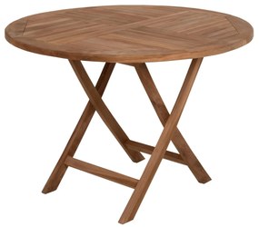 ROUND TABLE FOLDING KENDALL  TEAK WOOD IN NATURAL COLOR Φ106x73,5Hcm.