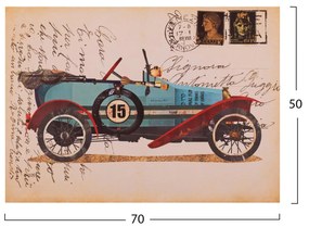 ΠΙΝΑΚΑΣ ΚΑΜΒΑΣ OLD CAR  70X50X2.5 εκ.