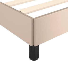 vidaXL Πλαίσιο Κρεβατιού Καπουτσίνο 140x200 εκ. από Συνθετικό Δέρμα