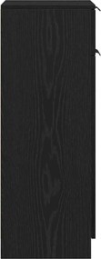 vidaXL Ντουλάπι Μπάνιου Μαύρη δρυς 32 x 34 x 90 εκ Επεξεργασμένο ξύλο