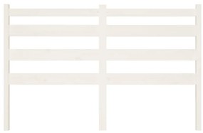 vidaXL Κεφαλάρι Κρεβατιού Λευκό 126 x 4 x 100 εκ. Μασίφ Ξύλο Πεύκου