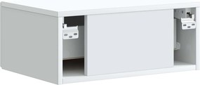 vidaXL Τοίχου Κρεμαστό Κομοδίνο Λευκό 49 x 34,5 x 20 εκ.