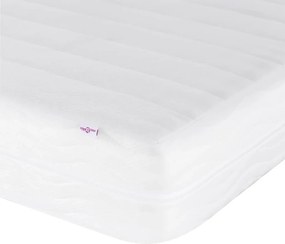 vidaXL Κρεβάτι με Στρώμα Dover Λευκό 140x200εκ.από Συνθετικό Δέρμα