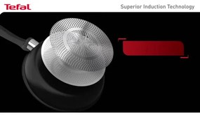 Tefal G2551972 PW28 M PAVOT IND UNLIMITED NOIR, 28 cm, Thermo-Signal, επίστρωση κατά των γρατζουνιών από τιτάνιο, επαγωγή, μαύρο