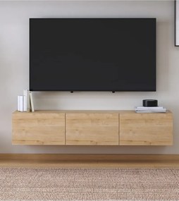 Stewehome Μοντέρνο επιτοίχιο ράφι τηλεόρασης από σανίδα μελαμίνης 150x32x30 cm