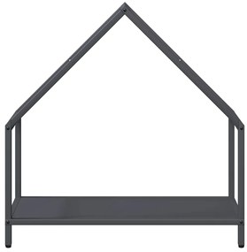 vidaXL Ράφι για καυσόξυλα Ανθρακί 60x25x60 cm Ατσάλι ψυχρής έλασης