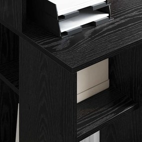 vidaXL Γραφείο Μαύρη Οξυά 90 x 48 x 101,5 εκ. Επεξεργασμένο ξύλο
