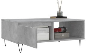 vidaXL Τραπεζάκι Σαλονιού Γκρι Σκυρ. 90x60x35 εκ. Επεξεργασμένο Ξύλο
