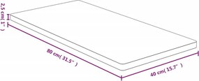 vidaXL Επιφάνεια Τραπεζιού 40 x 80 x 2,5 από Μπαμπού
