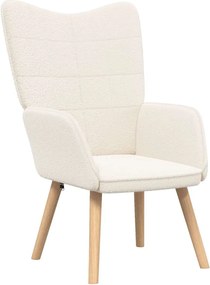 vidaXL Πολυθρόνα Κρεμ 62 x 67 x 95,5 εκ Υφάσματος Sherpa